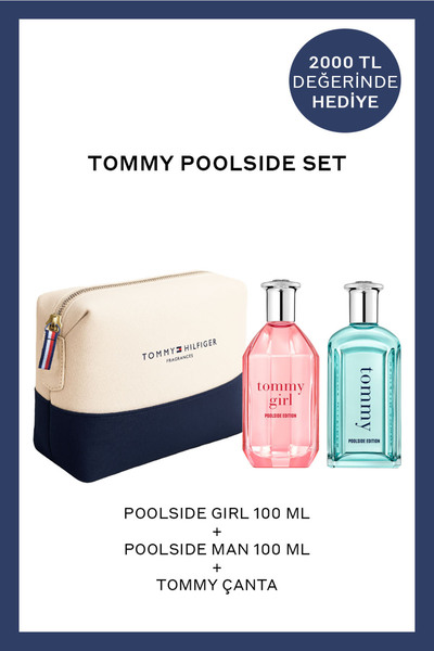 Tommy Hilfiger Tommy Poolside EDT 100 ml Erkek Parfüm + Tommy Girl Poolside E...