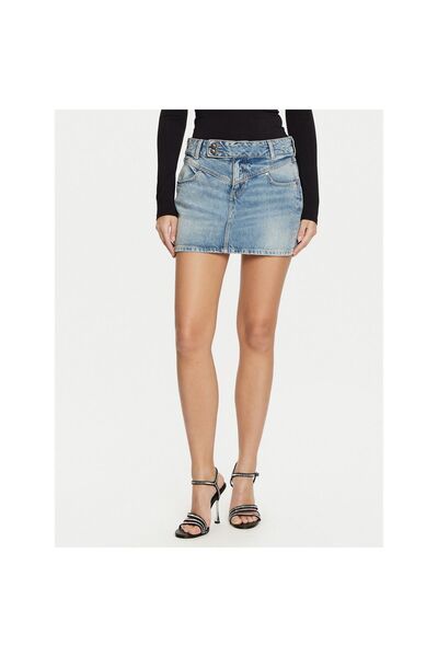 Guess Fustă de blugi pentru femei W5RD96D5LR1 Albastru