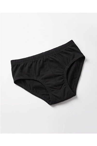 Slip Erkek Çocuk %100 Pamuk Külot Siyah 6'lı Paket