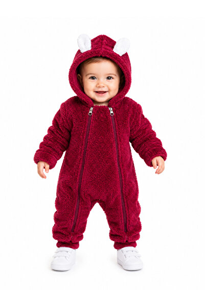 Chicsy Baby بدلة أطفال من ويلسوفت بسحّاب مزدوج على شكل أذني أرنب لطيفة، بغطاء...
