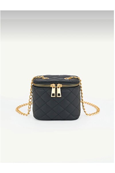 Yeeys Mely Women's Mini Box Quilted Patterned Chain Strap Crossbody and Shoul...