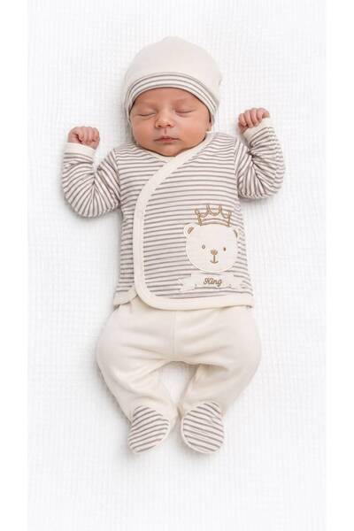 Oz Baby Cotton Newborn Baby 3-Piece Hospital Discharge Set 0-3 Months Seasona...
