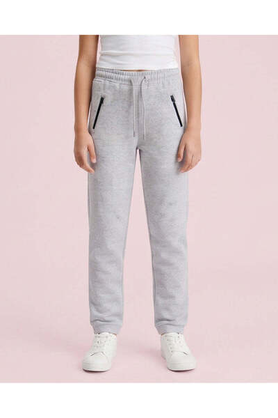 REDTAG Senior Girls Grey Melange Active Pants