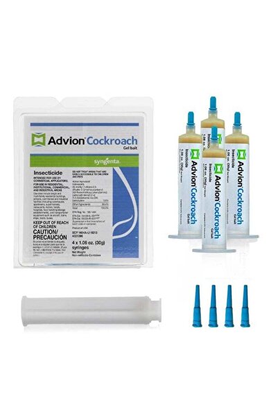 Genenic ADVISION Advion Cockroach Gel Bait, 4 Tubes x 30-Grams, 1 Plunger and...