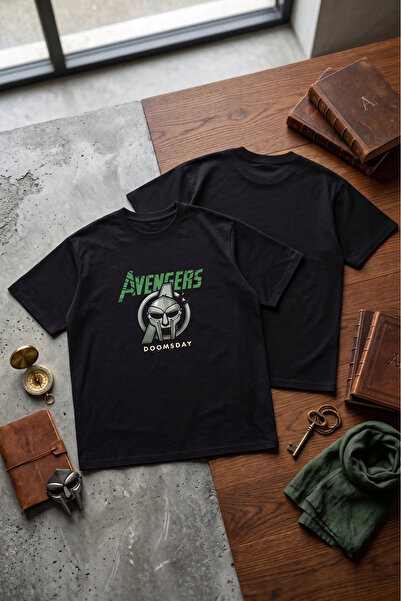 Doomsday - Dr. Doom Baskılı Oversize Bisiklet Yaka T-Shirt