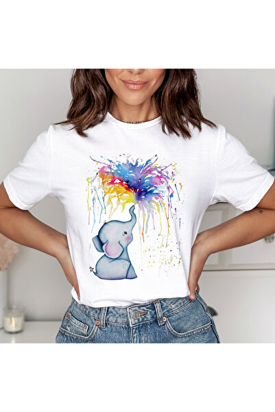 Orielle Tricou cu elefant pictat