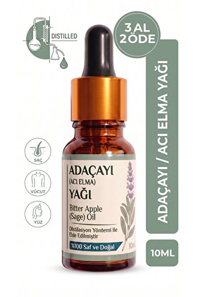 aktarloji Adaçayı (Acı Elma) Uçucu Yağı 10 ml / %100 Saf Ve Doğal / Sage Oil