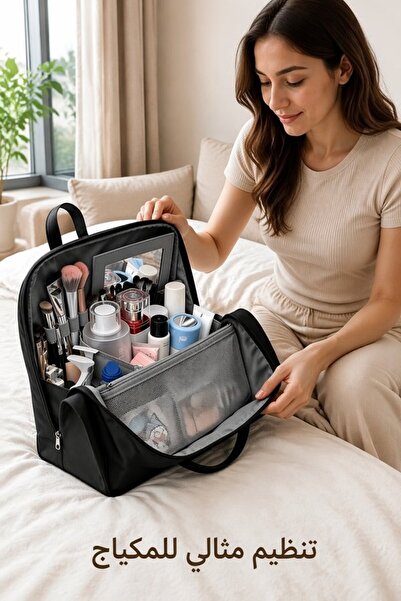 Generic 1 Pu Waterproof Travel Makeup Bag Organizer Toiletry Case Wide Openin...
