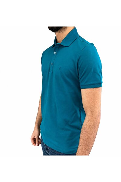 Erkek Çekmeyen kumaş Slim fit Dar Kesim Basic T-shirt Polo Yaka Tişört