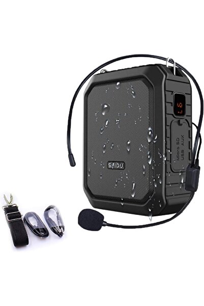SHIDU 18W Portable Personal Voice Amplifier with Wired Headset, Waterproof Bl...