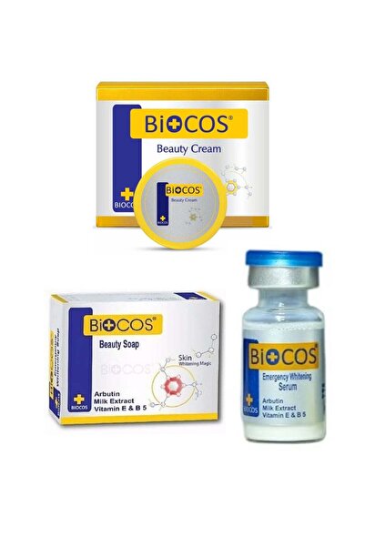 BIOCOS Mega Deal 📣 3 Pieces Set Beauty Cream, Emergency Whitening Serum and ...