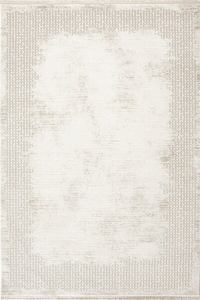 Romans Naturel 1716 Bej Halı - Viskon Modern Bej Beyaz Salon Halısı