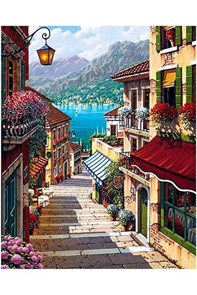 iğne izi Hi Stone 5D Diamond Bead Stone Embroidery Mosaic Tapestry Kit 50X65C...