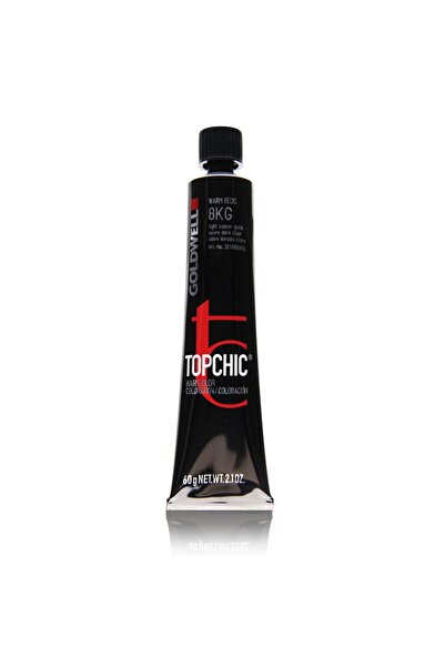 GOLDWELL TopChic, Vopsea de păr permanentă, 8KG Auriu Cupru Deschis, 60 ml