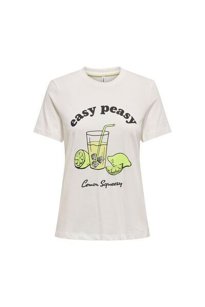 ONLY Γυναικείο T-shirt 15349150 Λευκό