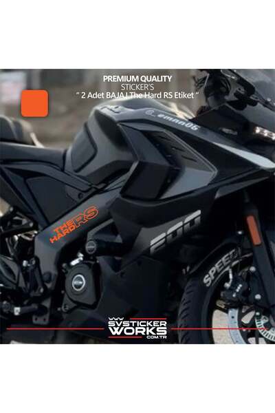 ARONA ملصق BAJAJ The Hard RS عالي الجودة من الفويل، قطعتان من الملصقات