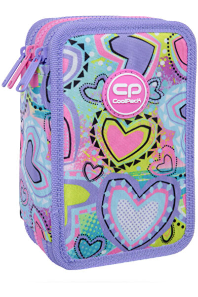 Cool Pack Penar echipat CoolPack Jumper 3, 46 piese, 3 fermoare, Pastel Hearts