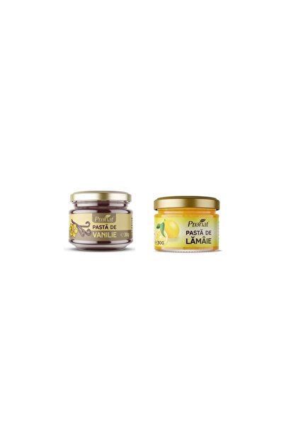 Pronat Pachet Arome pentru Deserturi – Pastă de Lămâie 30 g + Pastă de Vanilie