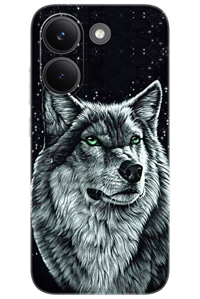 Ceppare Poco X8 Pro Uyumlu Kılıf Desen Baskılı Silikon Kurt Baskılı STK:488 C...