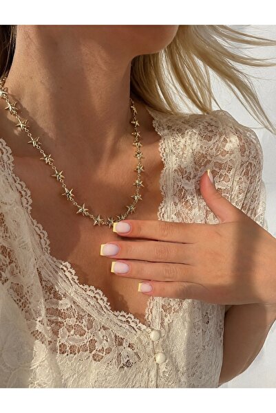 GLARE JEWELRY CO Star Model Tamtur Stainless Steel Necklace 40+5cm