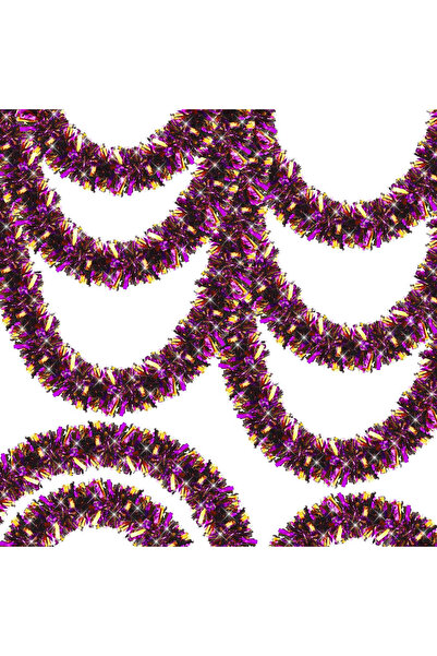 ZERO LAND Ilkestor Purple Orange Color 4 cm Width Garland Double Color Glitte...