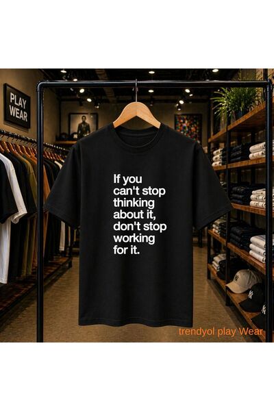 playwear If You Printed T-Shirt, 100% Cotton Oversize Loose Regular Fit Crew ...