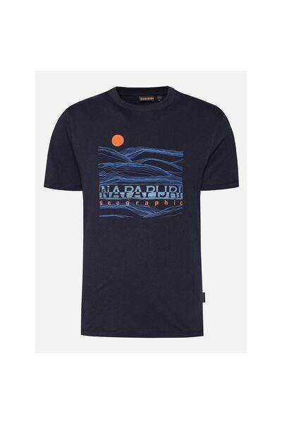 Napapijri Tricou bărbătesc NP0A4INM1761 Bleumarin
