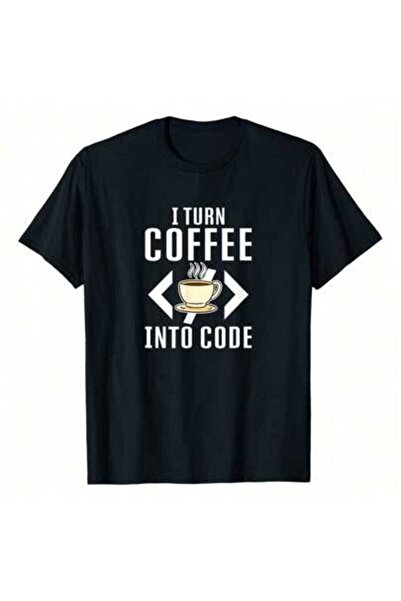 KYMC07 تي شيرت I Turn Coffee Into Code IT Helpdesk Computer Geek، 220 جرام من...