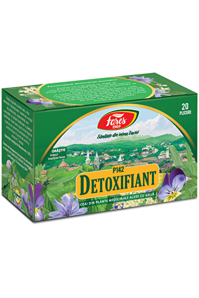 Fares Ceai Detoxifiant P142, 20 plicuri – Drenaj hepatic, purificarea sângelu...