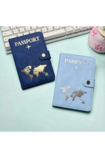 Beypa Ticaret Pasaport Kılıfı Desenli-Tokalı Çift 2 li