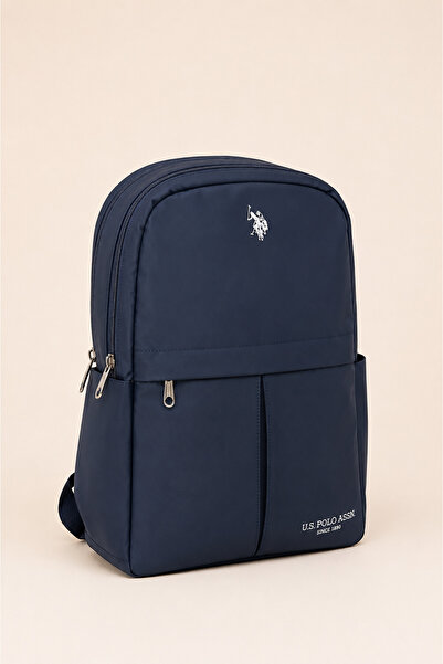 U.S. Polo Assn. Navy Blue Daily School Travel Unisex Backpack with Laptop Com...