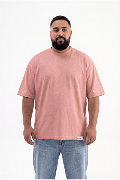 Machinist Men's Plus Size Basic T-Shirt Coral