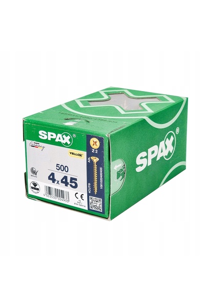 ABC SPAX Șuruburi Universale Spax 4.0 X 45 500 Bucăți Pz2