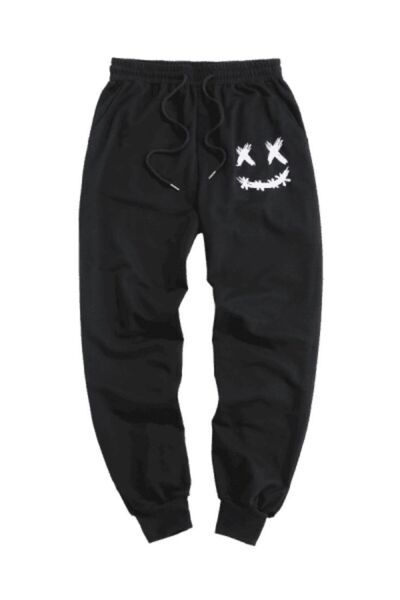 classy moda Unisex Figure Front Printed 2 Thread Combed Cotton Baggy Trousers