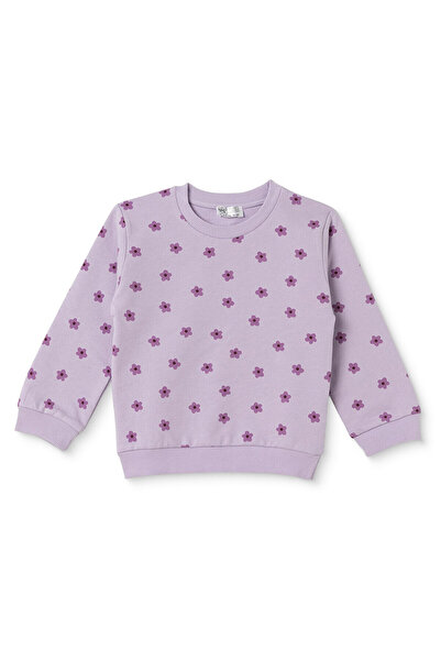 ebebek Hello Baby HelloBaby Kız Bebek Sweatshirt Çiçek Baskılı Bisiklet Yaka ...
