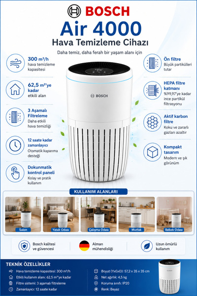 Bosch Air 4000 Hava Temizleme Cihazı