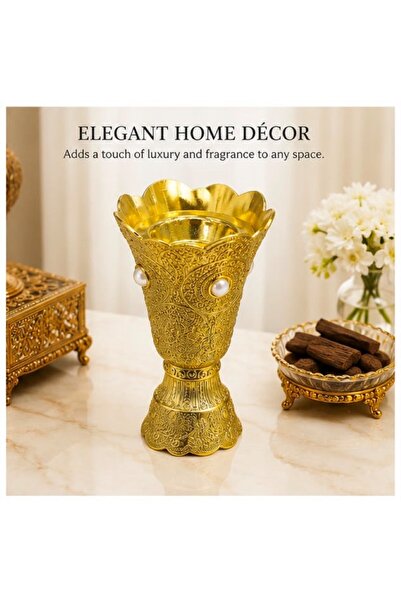INCENSE BAKHOOR Luxury Royal Design Gold Metal Aroma Fragrance Burner