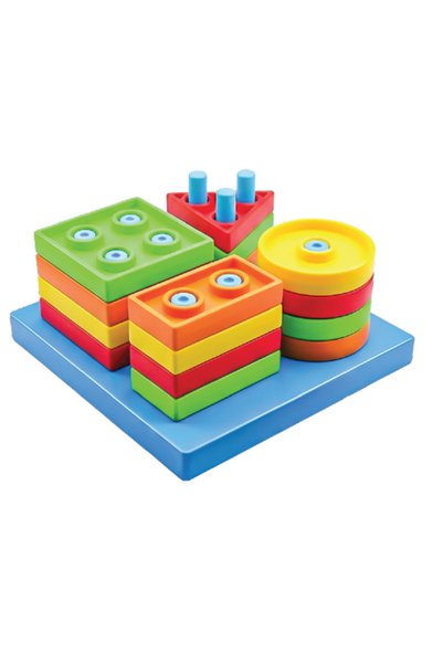 Kiki Soft Geometrik Şekiller Puzzle | Yumuşak Eğitici Sıralama ve Eşleştirme Oyuncağı | BPA İçermez | CE & EN71 Sertifikalı