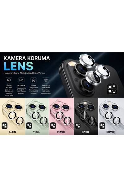 OLEA AKSESUAR iPhone 15/ 15 Plus Compatible Ar+ Af+ Premium Sapphire Camera Protective Lens with Easy Installation Tool