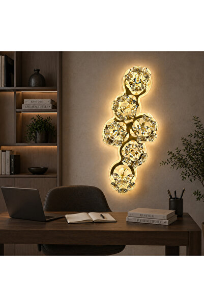 iTin Aplică LED Cristal Decorativa BLOSSOM Lumină Rece/Neutră/Caldă Auriu