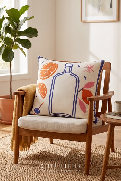 Sleep Garden Cup Design Decorative Throw Pillow Cover |   Modern Home Decor 43X43