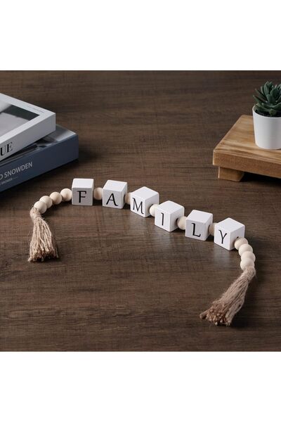 Generic Brand Wooden chain decorative beeds Family Garland with Tassels, Mode...