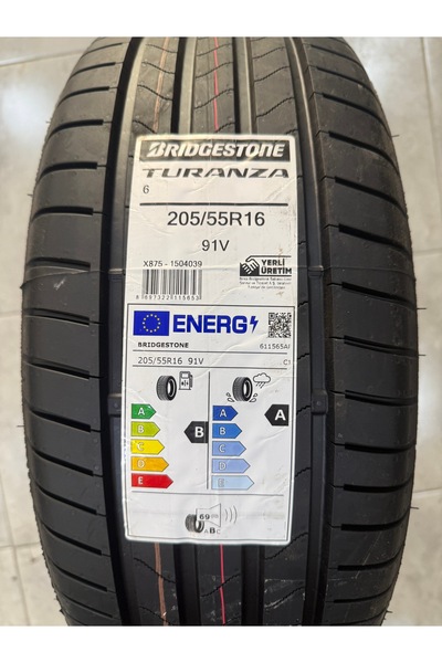 Bridgestone / 205/55R16 (TURANZA 6) 2026 YAZLIK (1 ADET FİYATIDIR. EN AZ 2 AD...