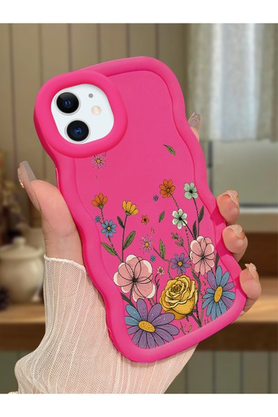 Hontinga iPhone 11 Compatible Case Camera Protector Red Silicone Couple Phone...