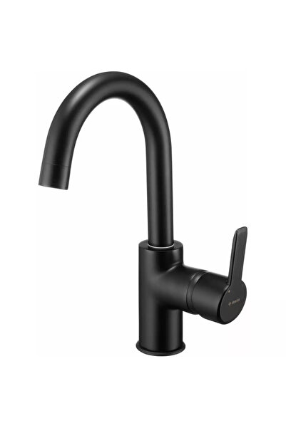 DEANTE Baterie de lavoar monocomandă Arnika Black cu pipă pivotantă