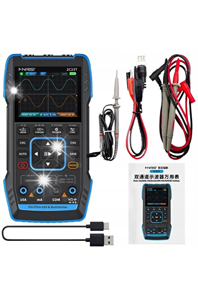 FNIRSI 3 în 1 2C23T Osciloscop Portabil Multimetru Generator de Semnal