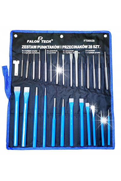 Falon Tech Set de poansoane, tăietoare, vârfuri și dălți 28El