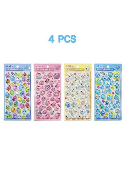 Choice1 4PCS 2026 New Cartoon 3D Seal Bonbon Drop Style Sticker for Nintendo ...
