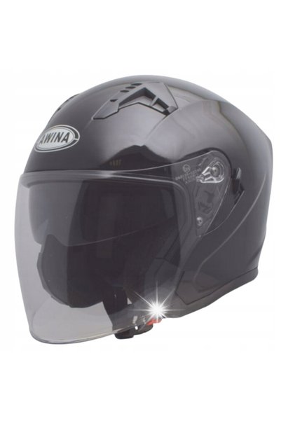 Awina Jk528 Cască moto deschisă tip jet Blenda neagră Ece22R06 (L)