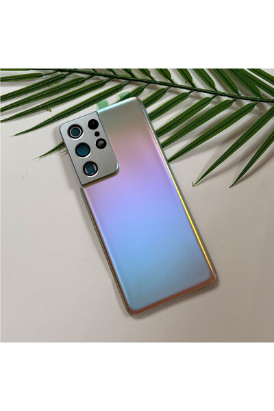 Choice1 Silver S21 Ultra Back Cover with Camera Lens for S21 Ultra G998B Rear...